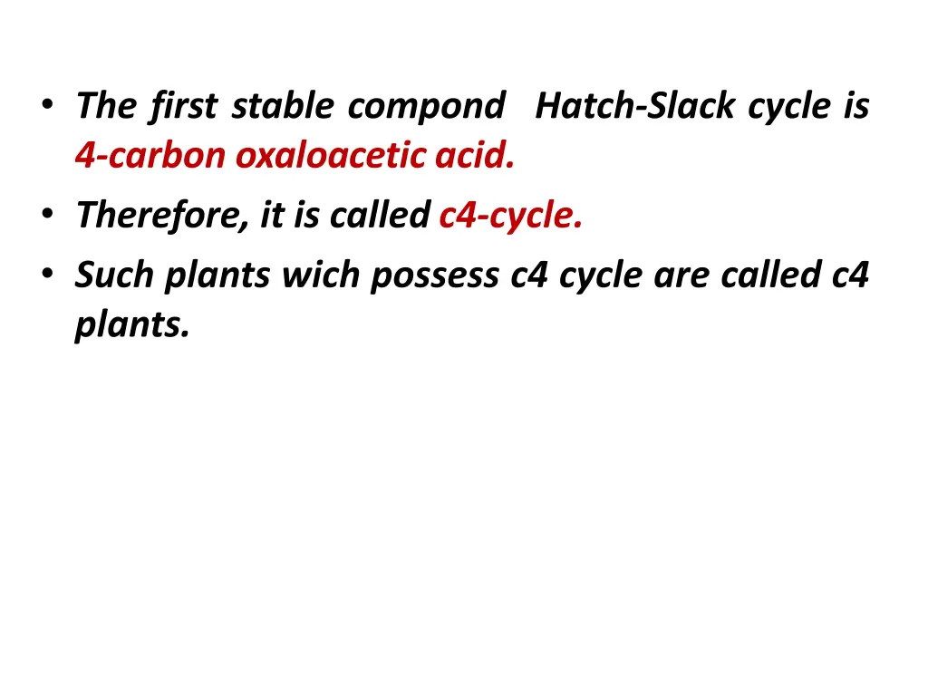 the first stable compond hatch slack cycle