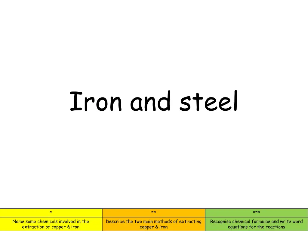 iron and steel