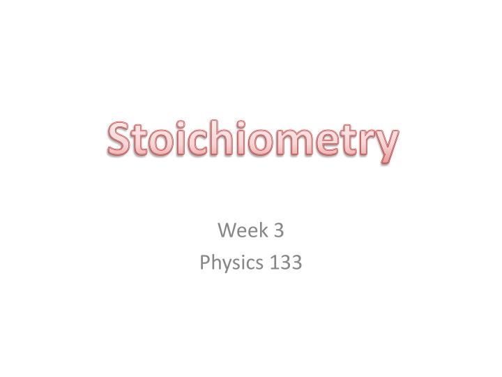 stoichiometry