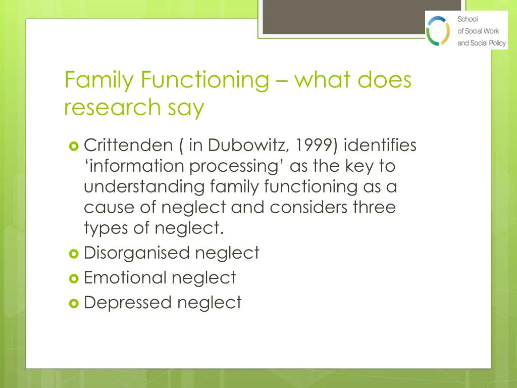 family functioning what does research say 1