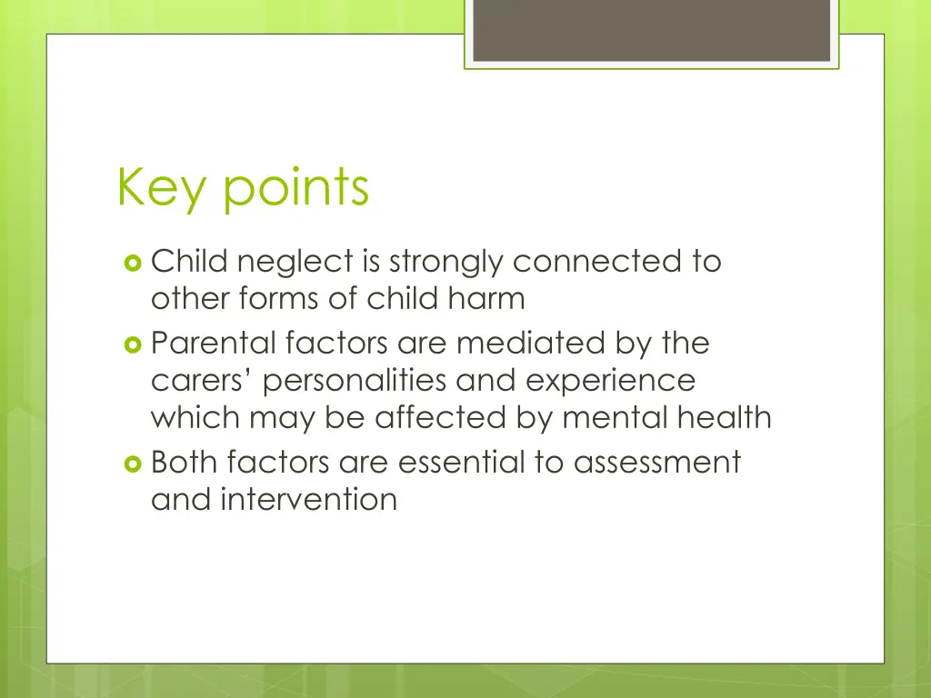 key points