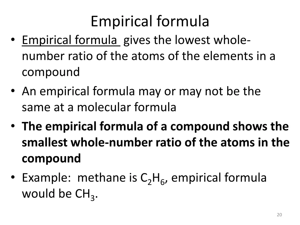 empirical formula
