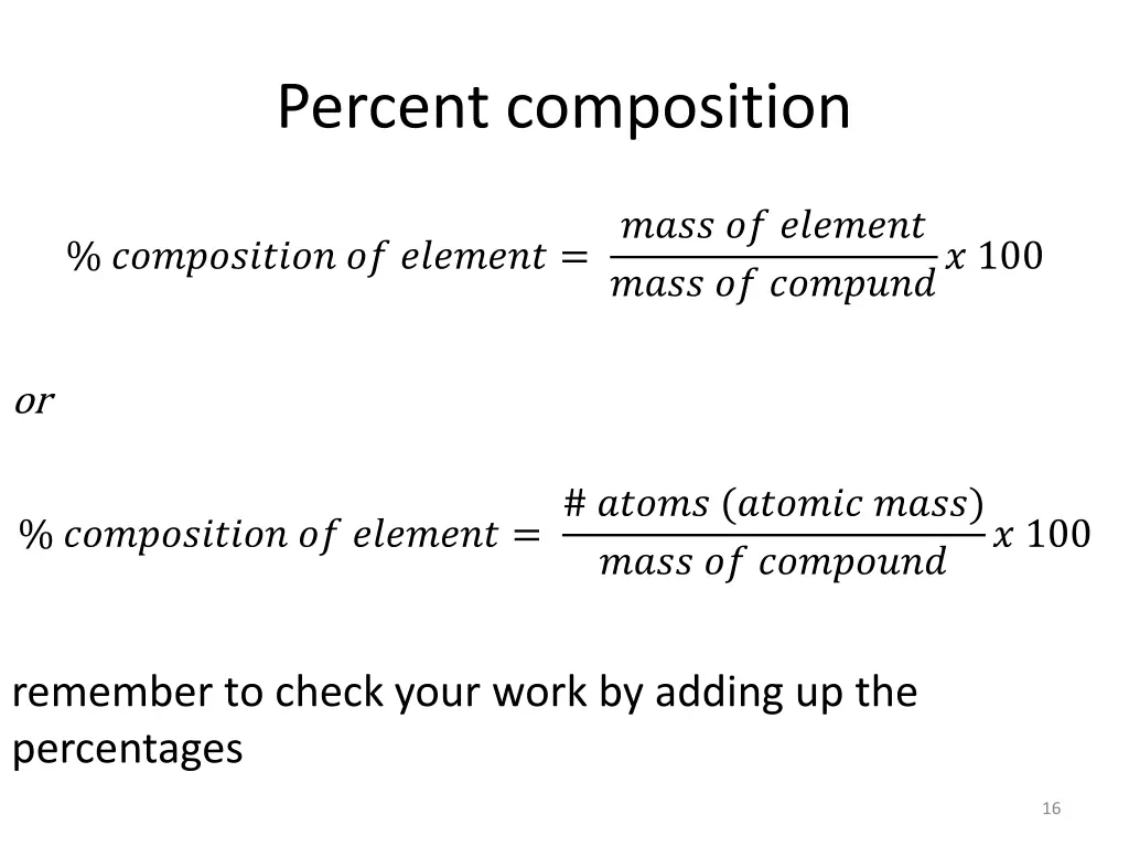 percent composition 1
