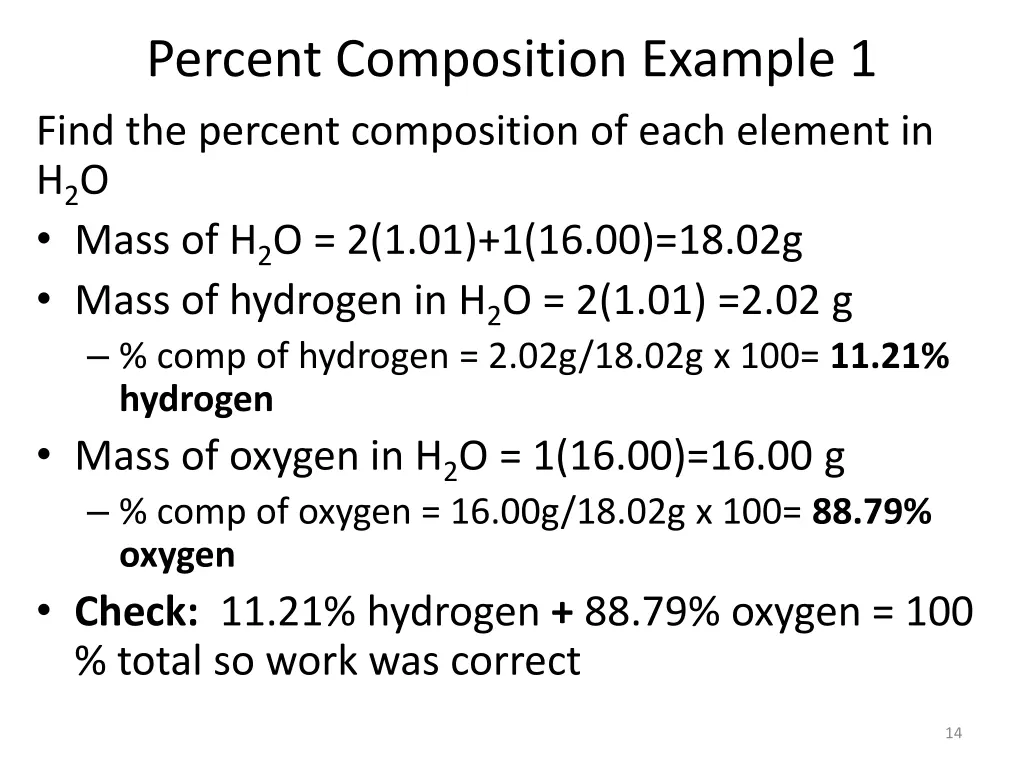 percent composition example 1 find the percent