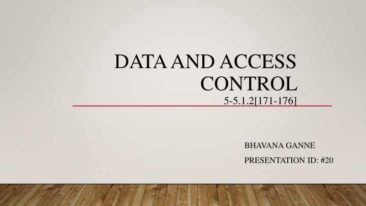 data and access control