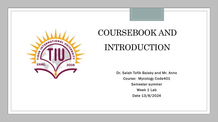 coursebook and