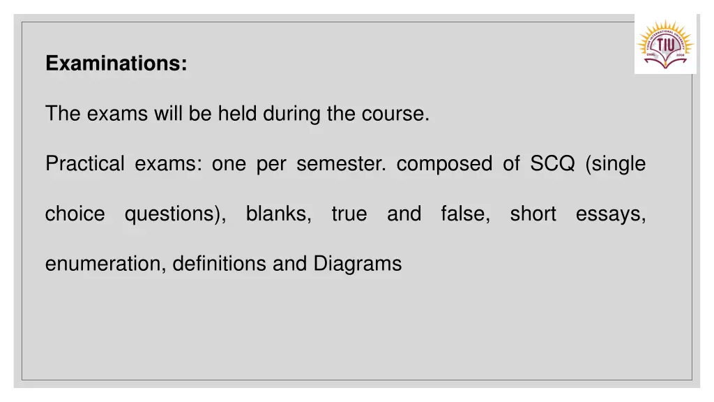 examinations