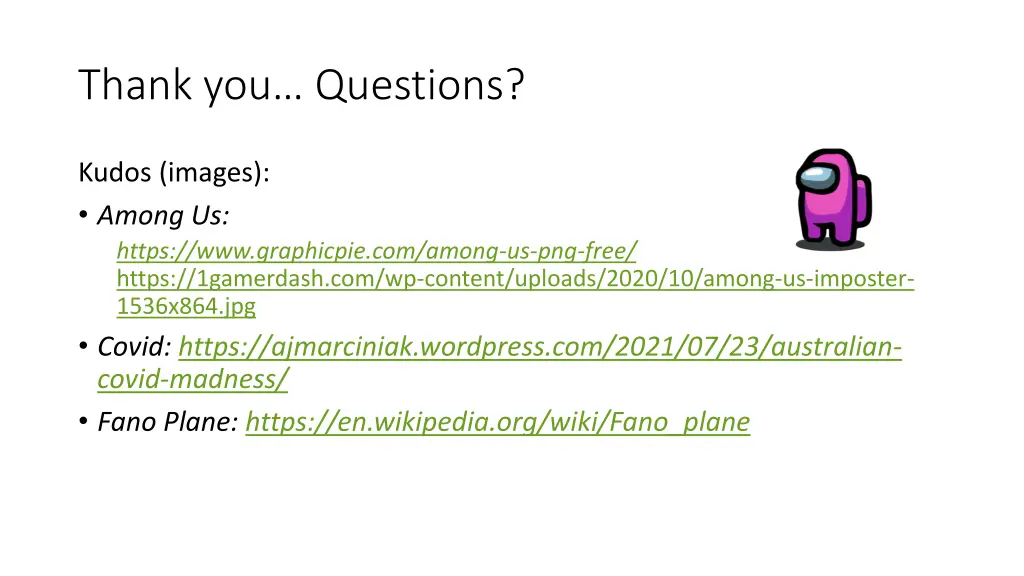 thank you questions