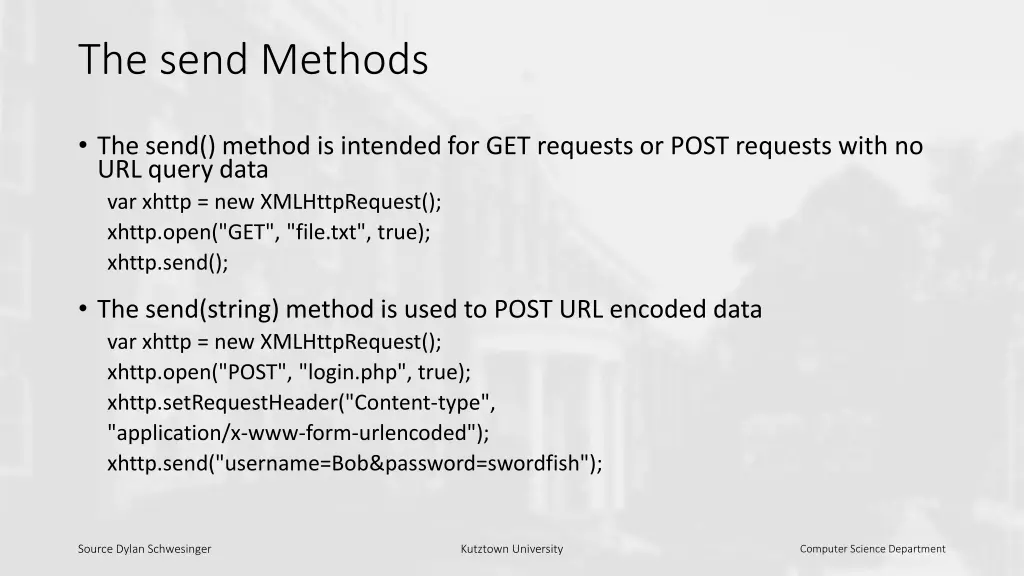 the send methods