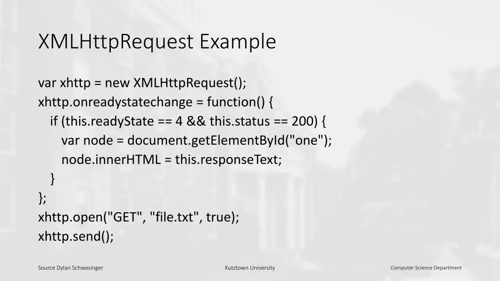xmlhttprequest example
