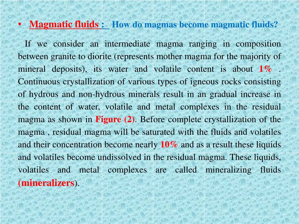magmatic fluids how do magmas become magmatic