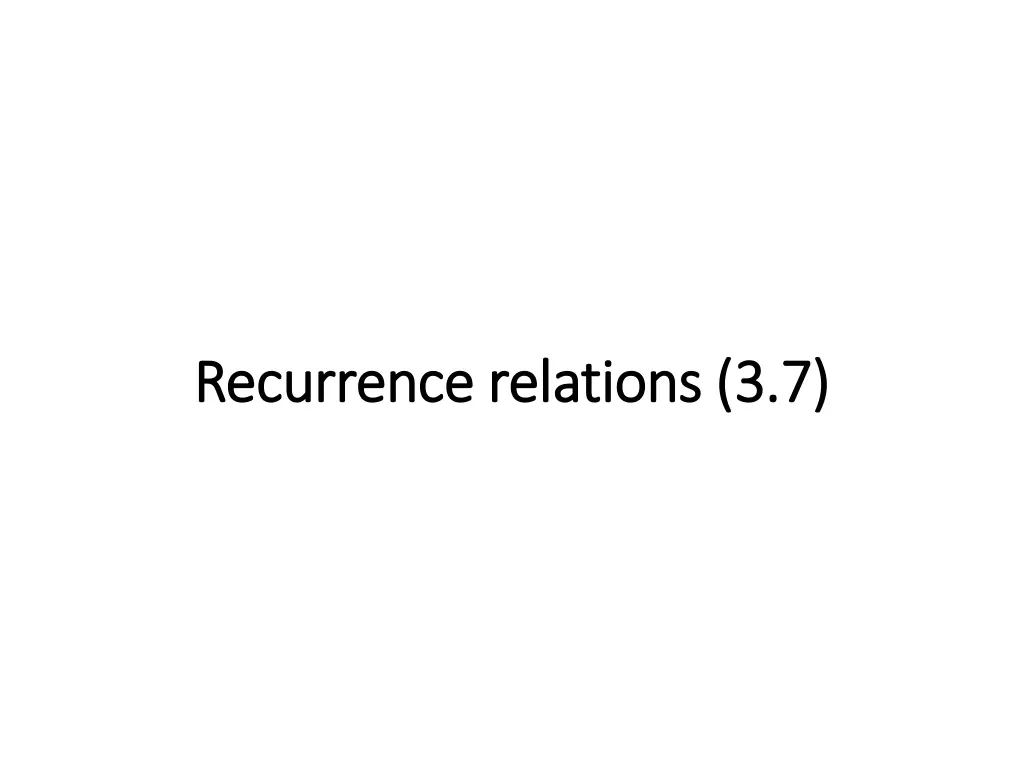 recurrence relations 3 7 recurrence relations 3 7