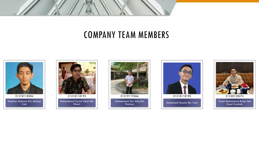 company team members