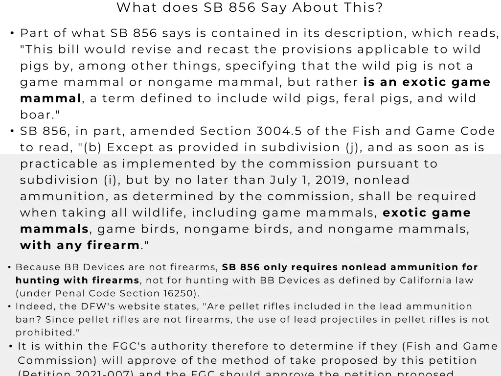 what does sb 856 say about this