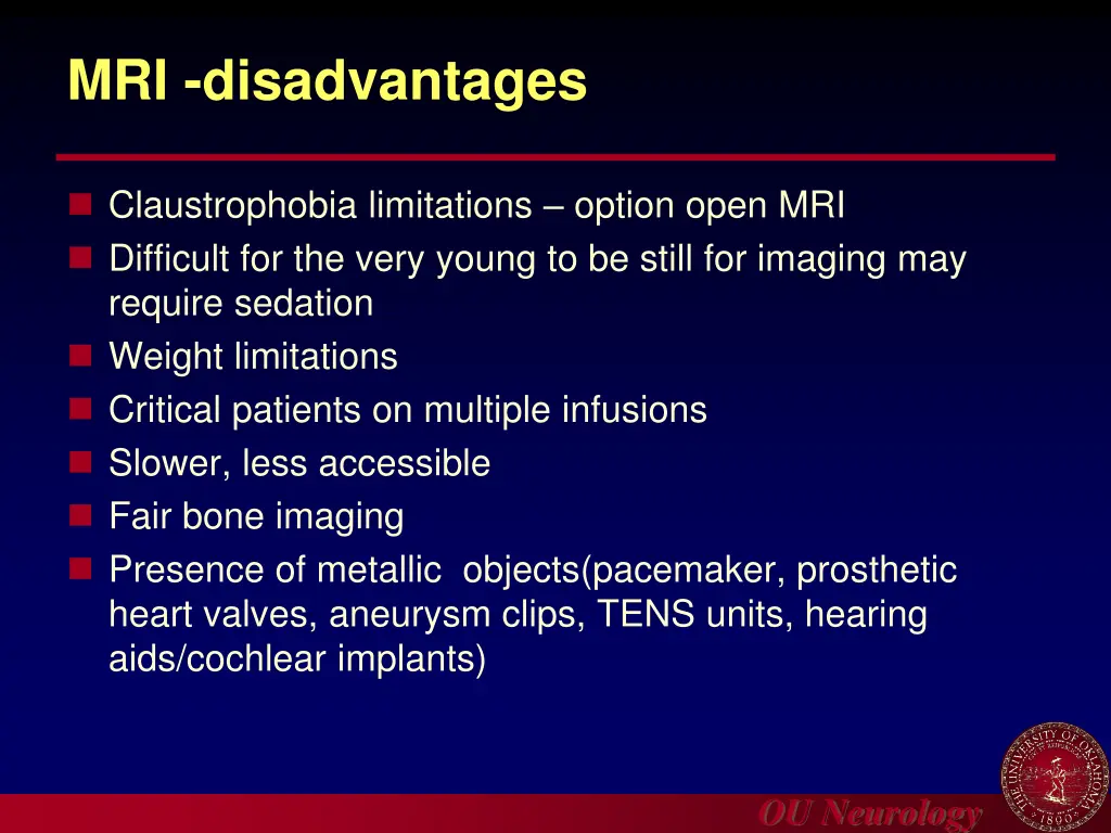 mri disadvantages
