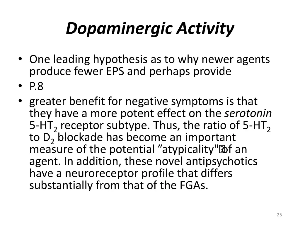 dopaminergic activity 1