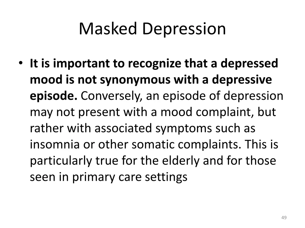 masked depression