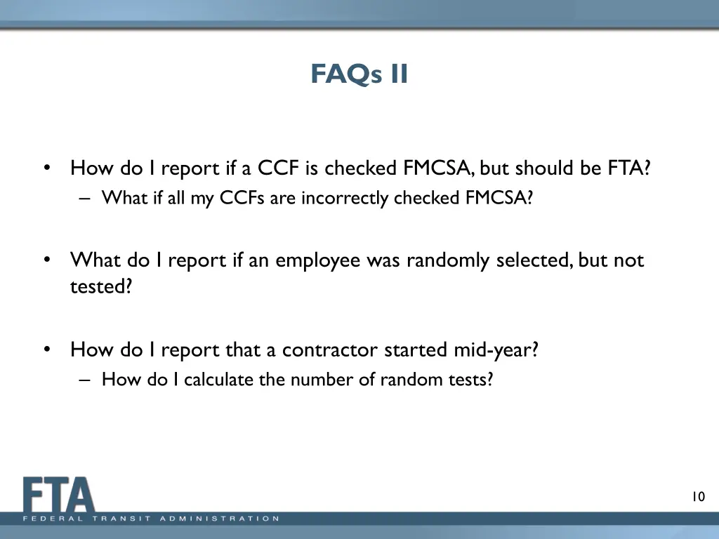 faqs ii