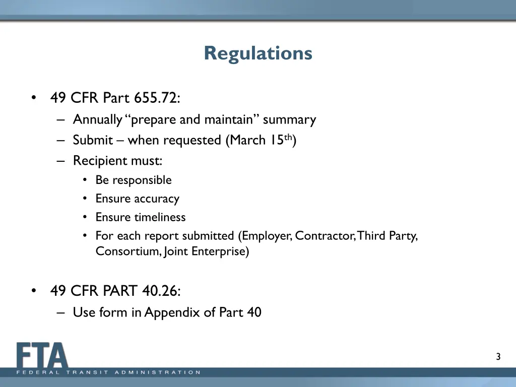 regulations