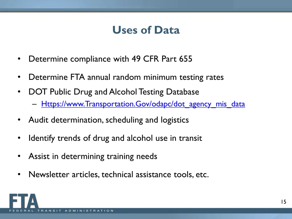 uses of data
