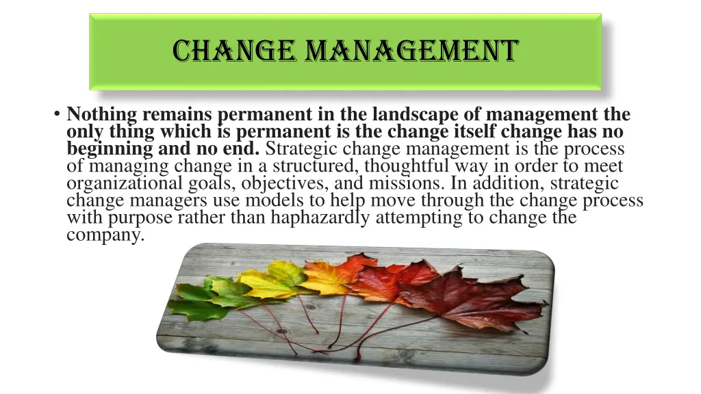 change management