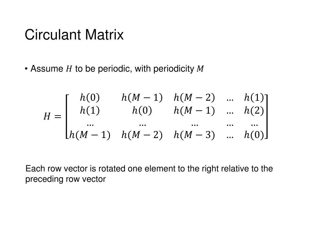 circulant matrix