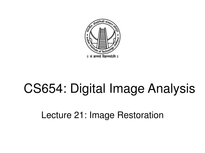 cs654 digital image analysis