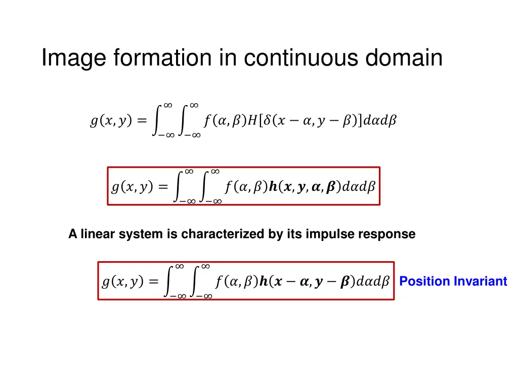 image formation in continuous domain 1