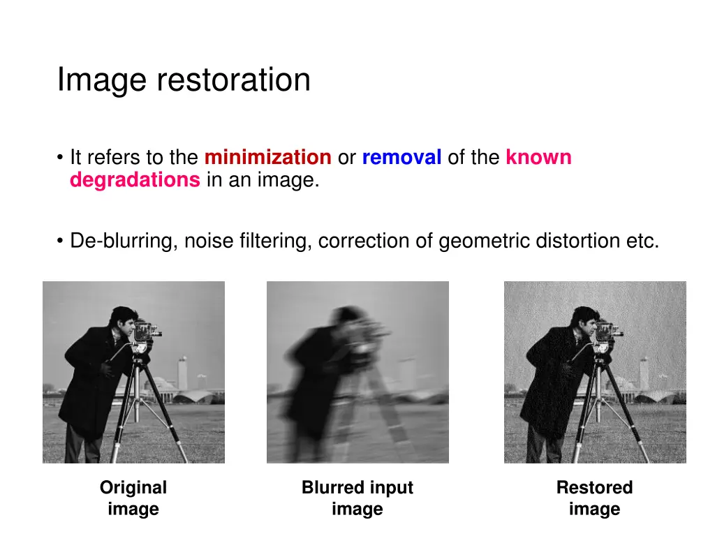 image restoration