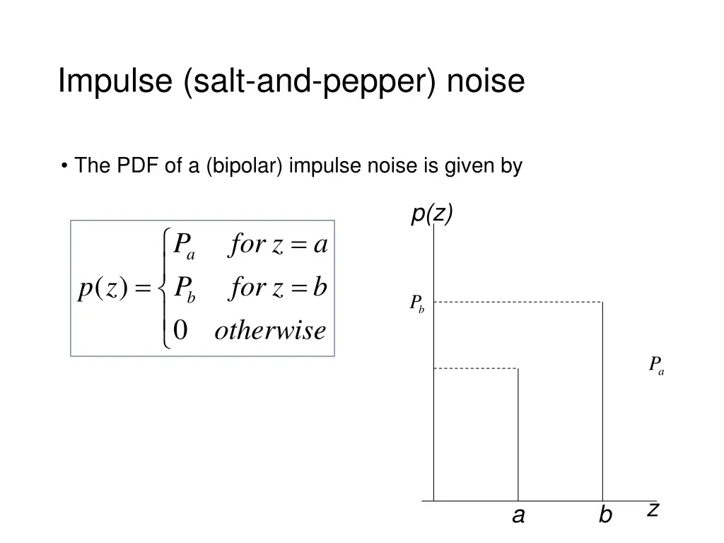 impulse salt and pepper noise