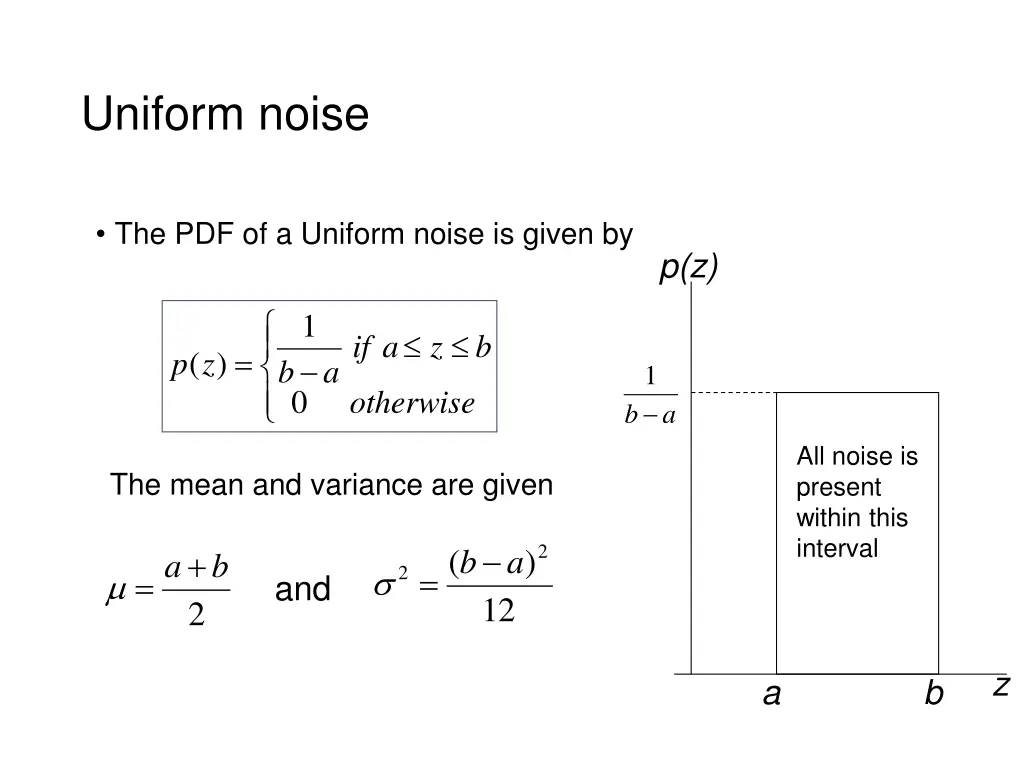 uniform noise
