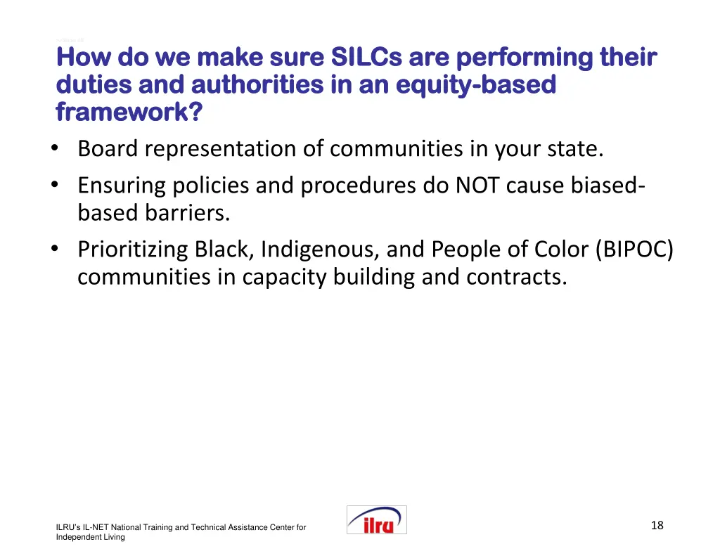 slide 18 slide 18 how do we make sure silcs