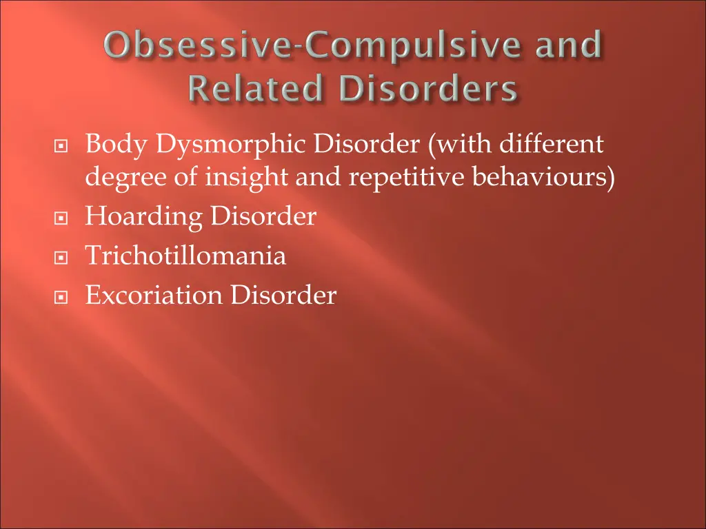 body dysmorphic disorder with different degree