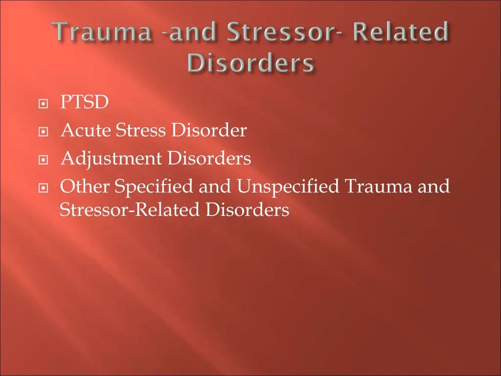 ptsd acute stress disorder adjustment disorders