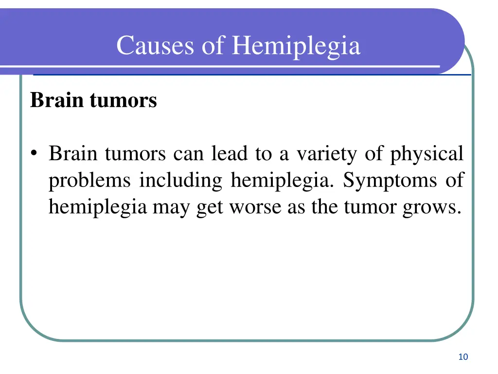 causes of hemiplegia 2