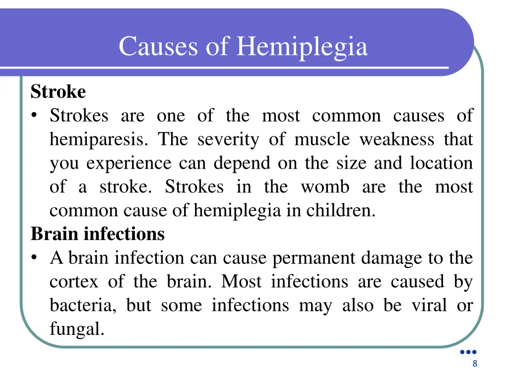 causes of hemiplegia