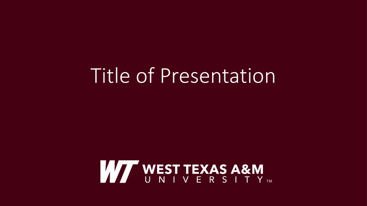 title of presentation