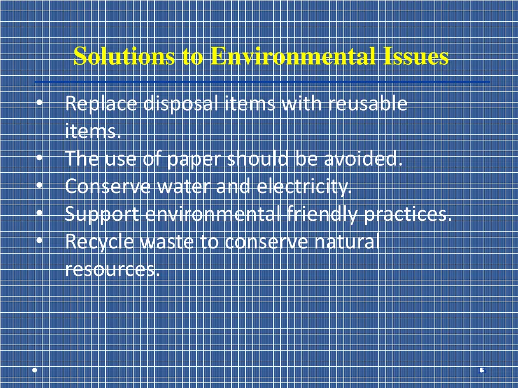 solutions to environmental issues