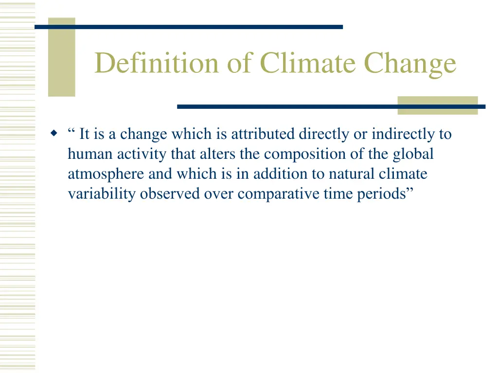 definition of climate change
