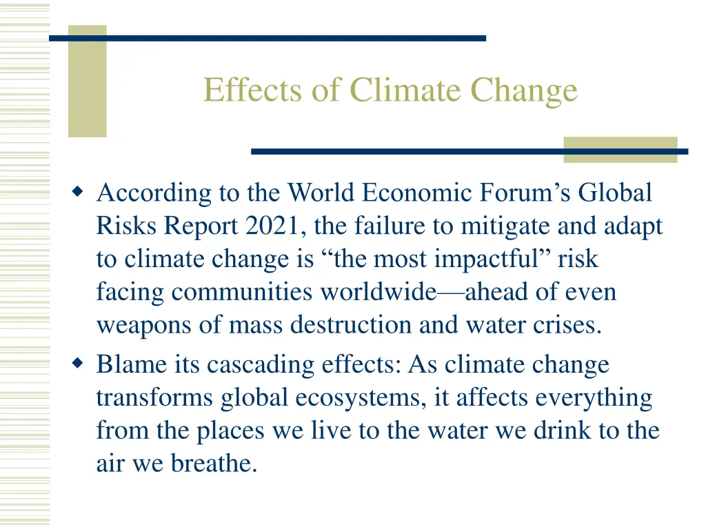 effects of climate change