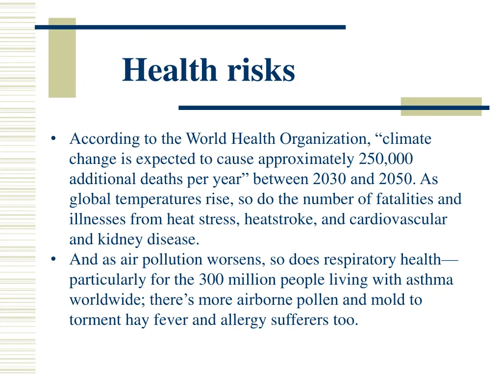 health risks