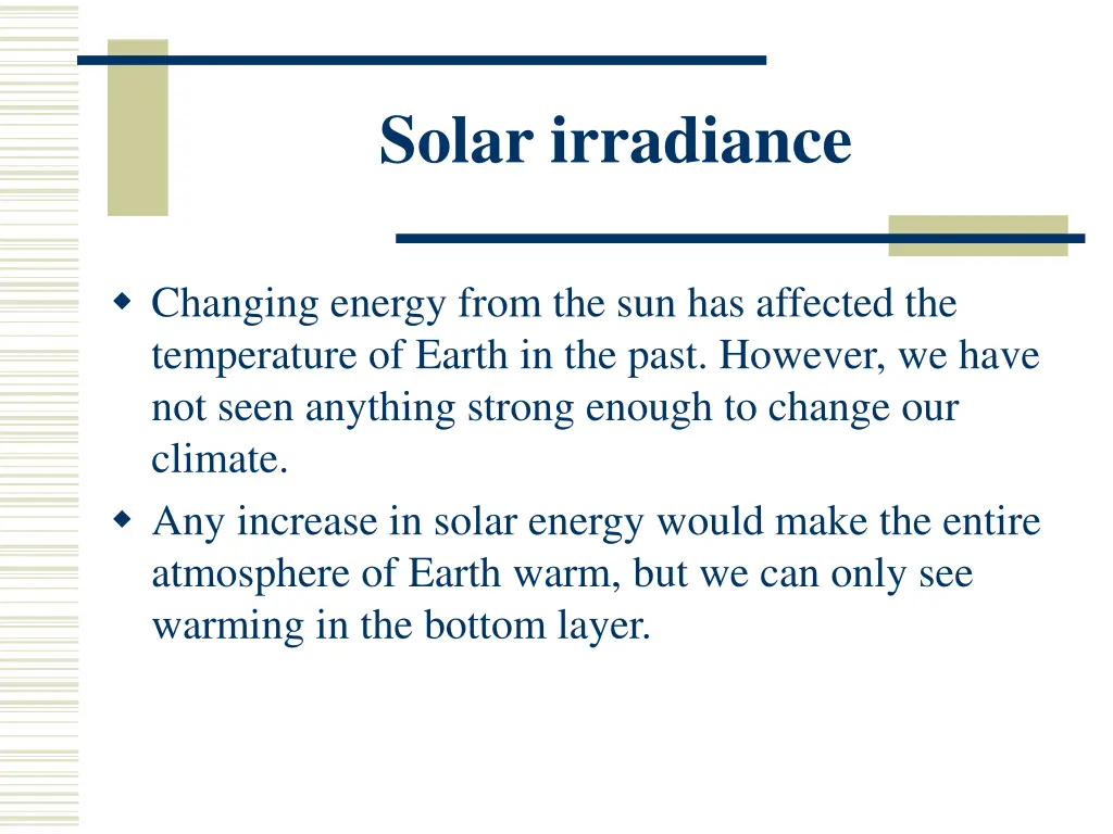 solar irradiance
