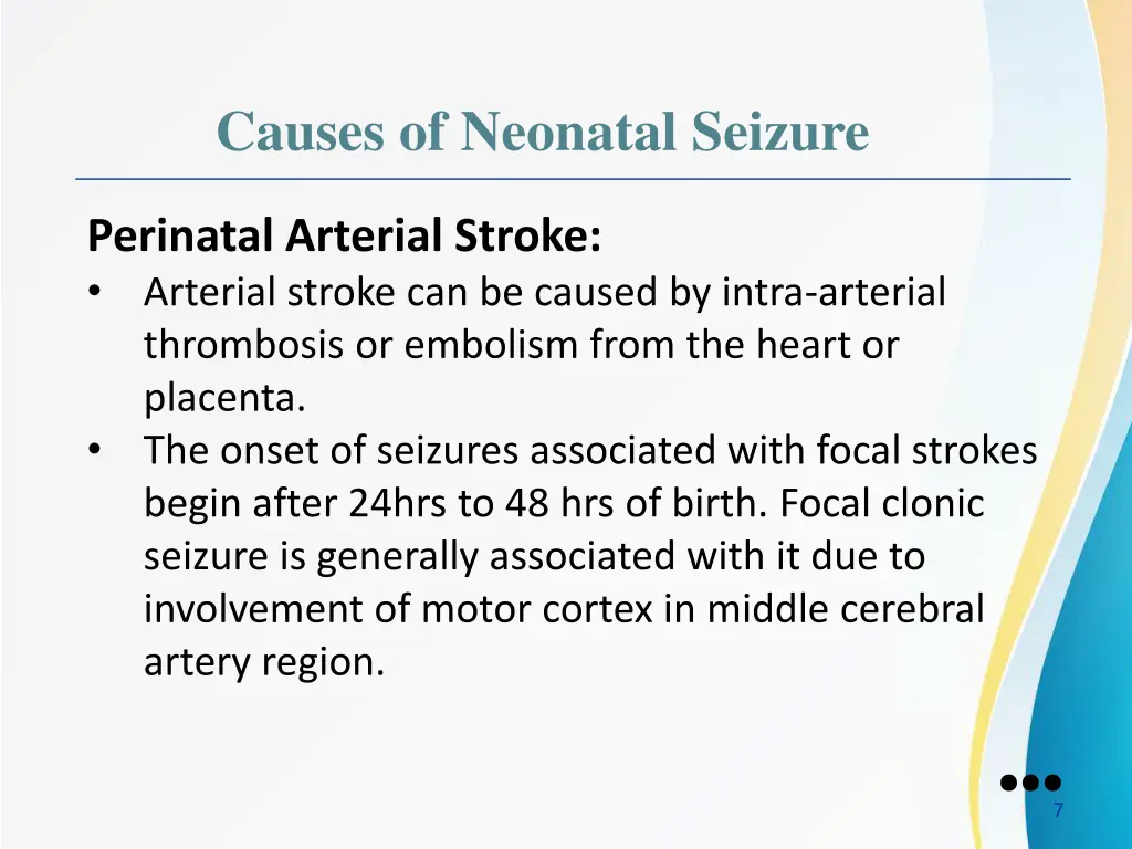 causes of neonatal seizure 1