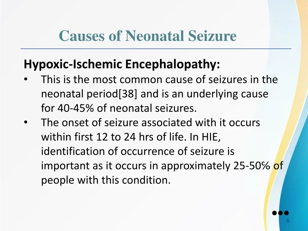 causes of neonatal seizure
