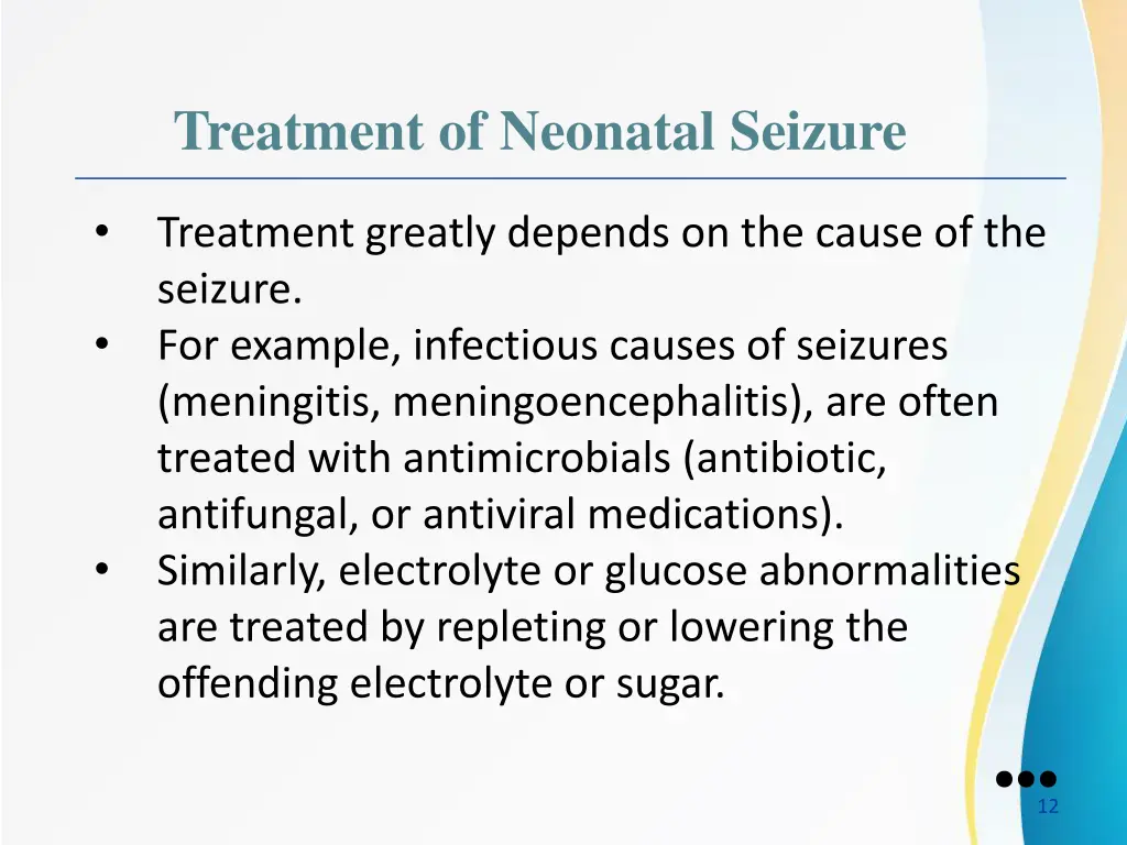 treatment of neonatal seizure