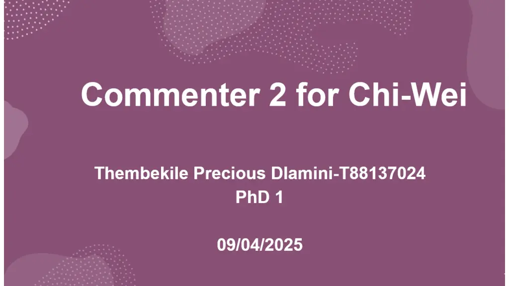 commenter 2 for chi wei