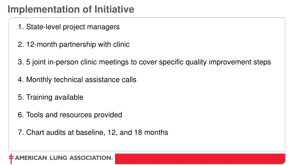 implementation of initiative