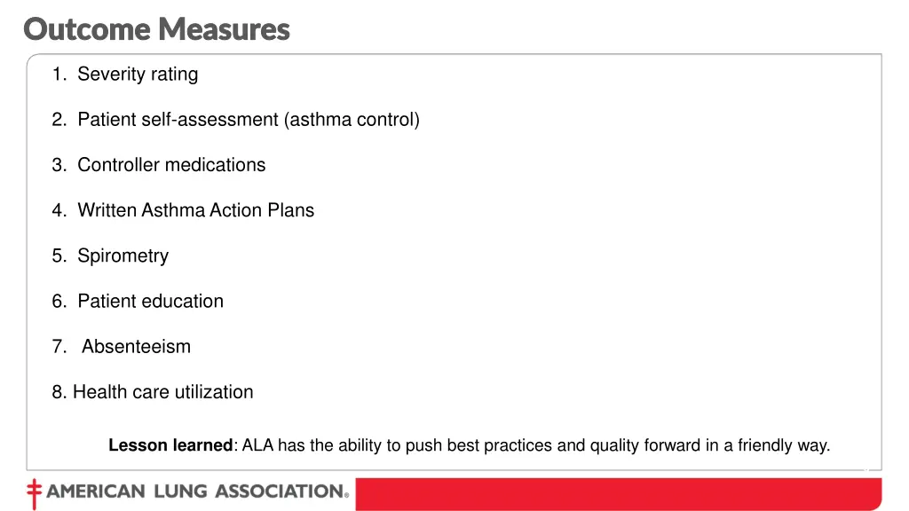 outcome measures outcome measures