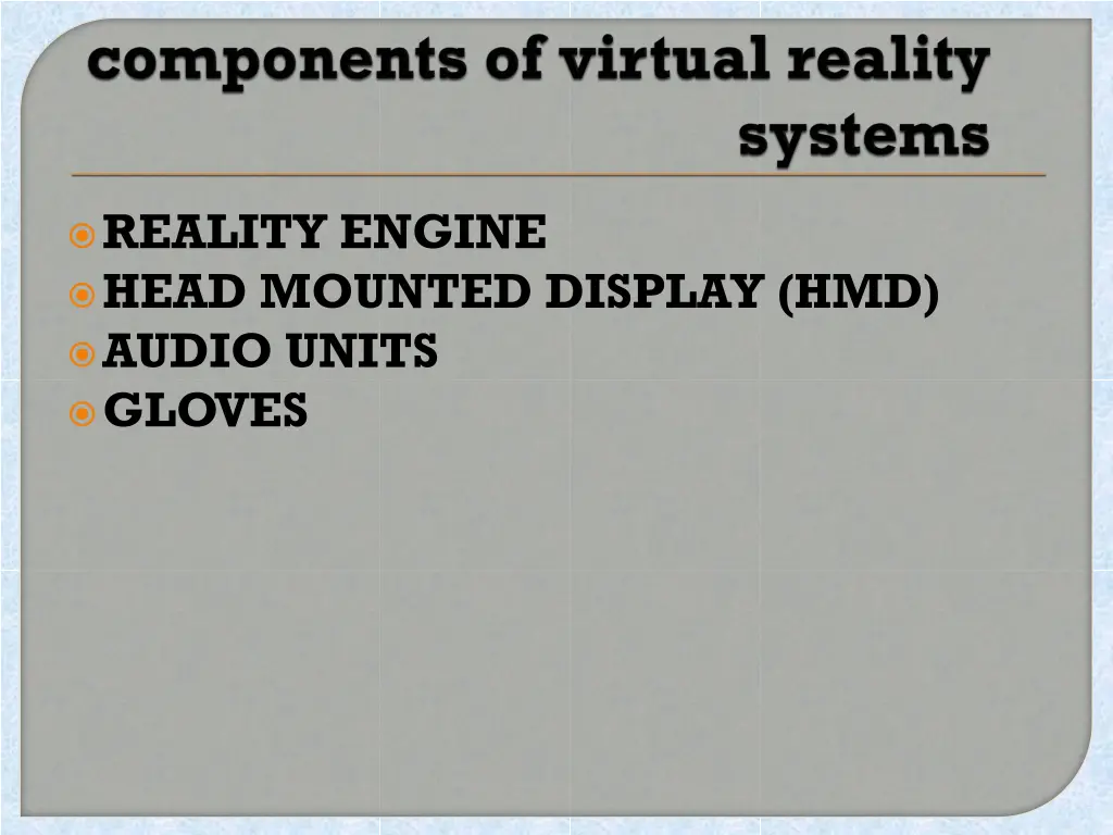 reality engine head mounted display hmd audio