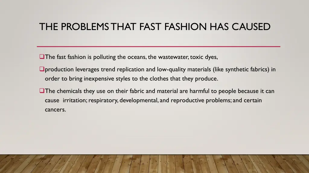 the problems that fast fashion has caused